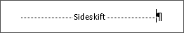 Eksempel på sideskift