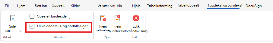 H&F ulike oddetalls- og partallssider