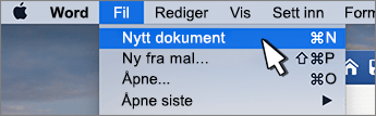 Nytt dokumentalternativ