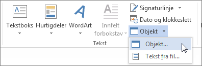 Sett inn objekt
