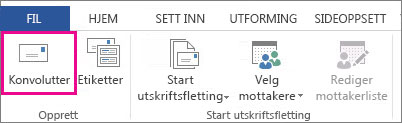 Skrive ut konvolutter