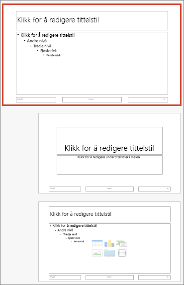 Lysbildemal i PowerPoint for Mac