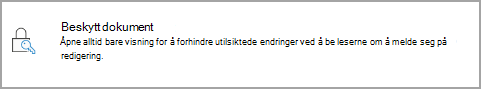 Beskytt dokument