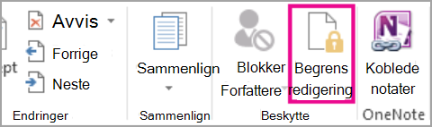 Begrens redigering