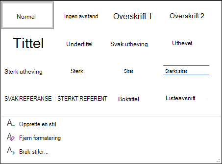 Stilbibliotek i Word