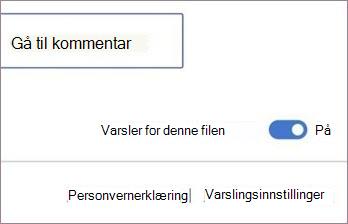Slå på eller av varslinger