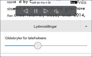 Glidebryter for talehastighet