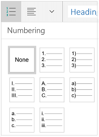 Nummereringsstiler