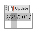 Redigere eller oppdatere et datofelt