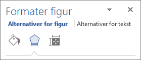 Effekter-fanen i Formater figur-ruten