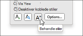 Behandle stiler-knappen i dialogboksen Stiler