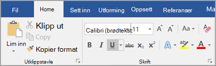 Klikk understreking