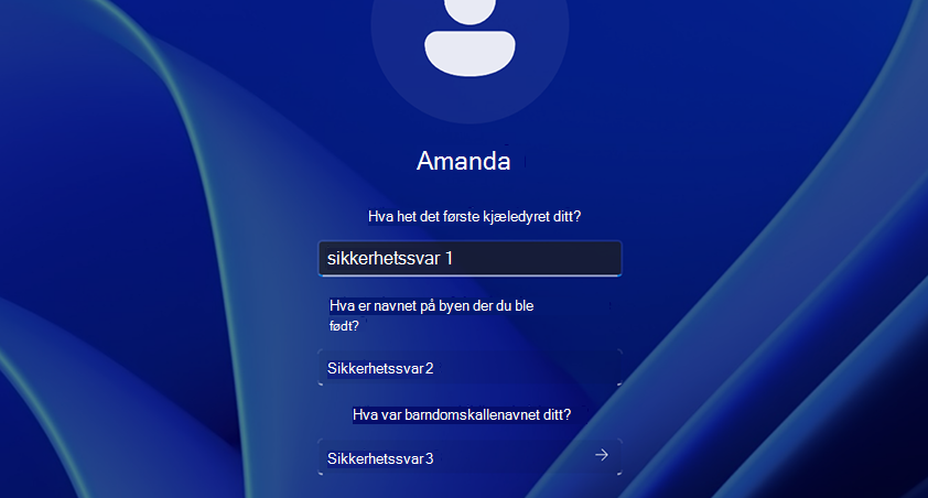 Lokal pålogging-knapp