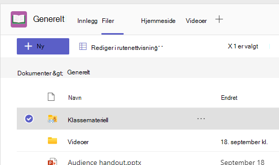 klassematerialer