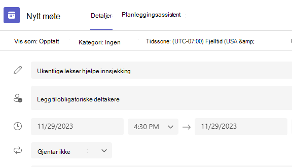 nytt møte