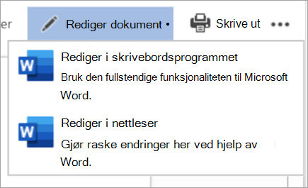 Rediger dokument
