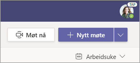 Velg + Nytt møte.