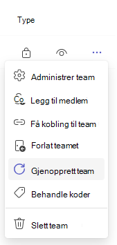 Gjenopprette