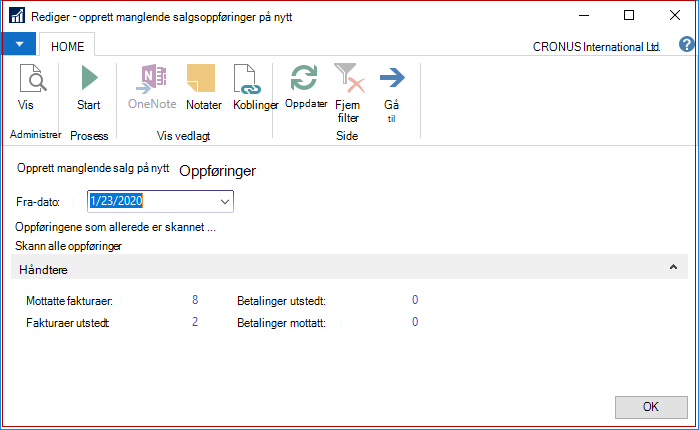 Rediger gjenskap manglende SII-oppføringer