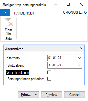 Rapportering av betalingspraksis