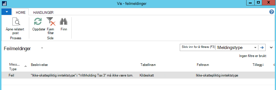 Skjermbilde av funksjonen Åpne relatert post