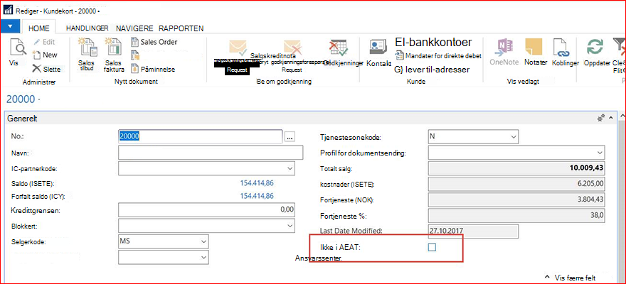 SII-informasjon på kundekort