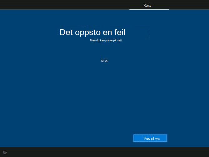 skjermbilde av problem