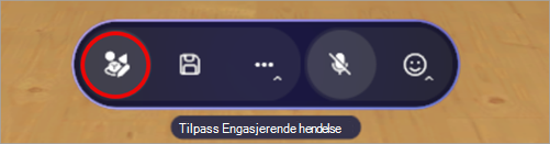 Skjermbilde som uthever redigeringsprogrammet i et Engasjerende arrangementsområde.