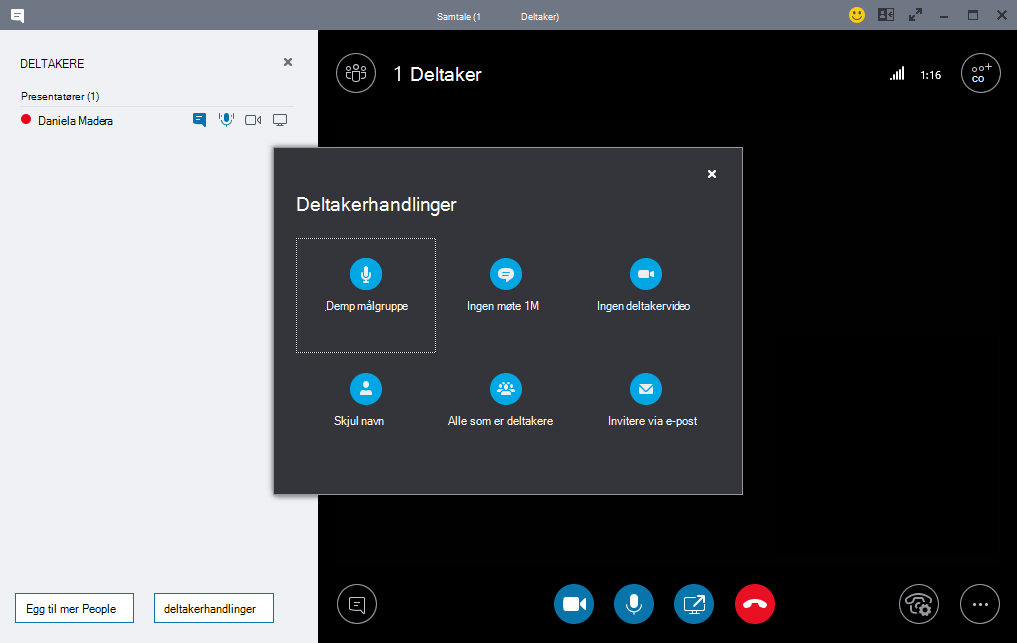 Skype for Business-møtedeltakere