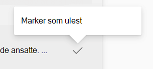 Markere en melding som ulest i Engage-innboksen
