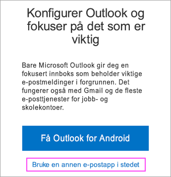 Klikk koblingen for å aktivere synkronisering