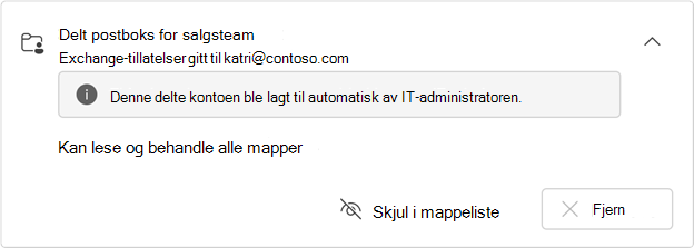 Automapped delt postbokskort