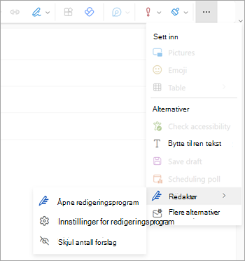 Redigeringsinnstillinger