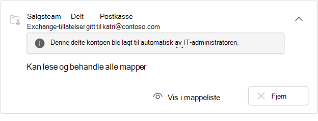 Skjult automatisk tilordnet postboks