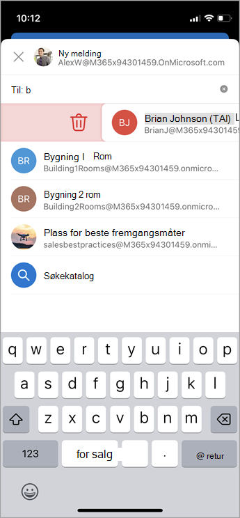 iOS sletter en kontakt