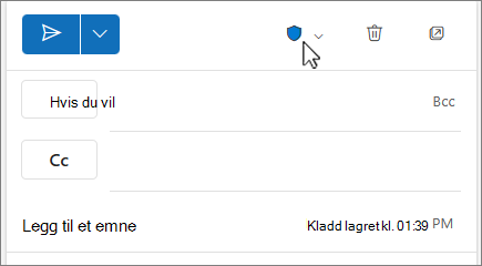 Ikonet Outlook for webfølsomhet i en melding