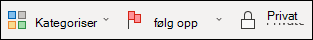 Legge til en kategori eller et oppfølgingsflagg