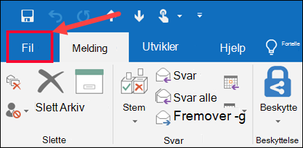 Velg Fil-menyen og deretter Lagre som.