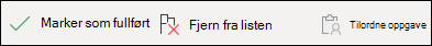 Utføre en handling på oppgaven