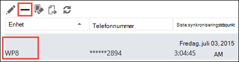 Fjern telefon fra Outlook Web App