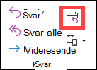 Svar med møte-knappen i klassisk Outlook