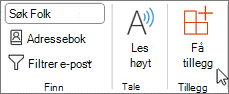 Velg Hent tillegg fra båndet.