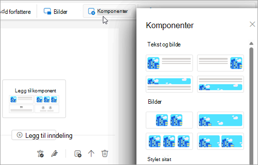 Komponentruten i nyhetsbrev