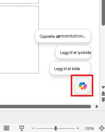 Skjermbilde av Copilot-knappen.