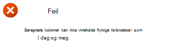 Feilmelding