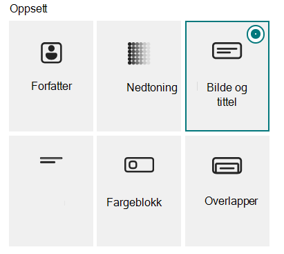 Seks oppsett for bannernettdelen