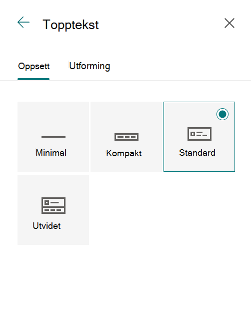 topptekstoppsett