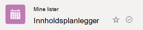 Det innringede hakesymbolet angir at listen synkroniseres fra skyen til Windows-enheten.