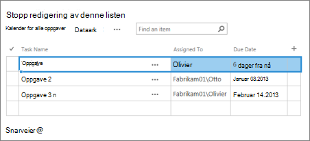 dataarkvisning