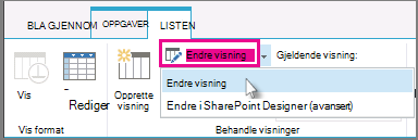 Endre en visning